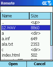 Orneta FTP for Smartphone 2002 1.0.5 software screenshot