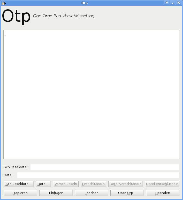 Otp 1.0.1 software screenshot