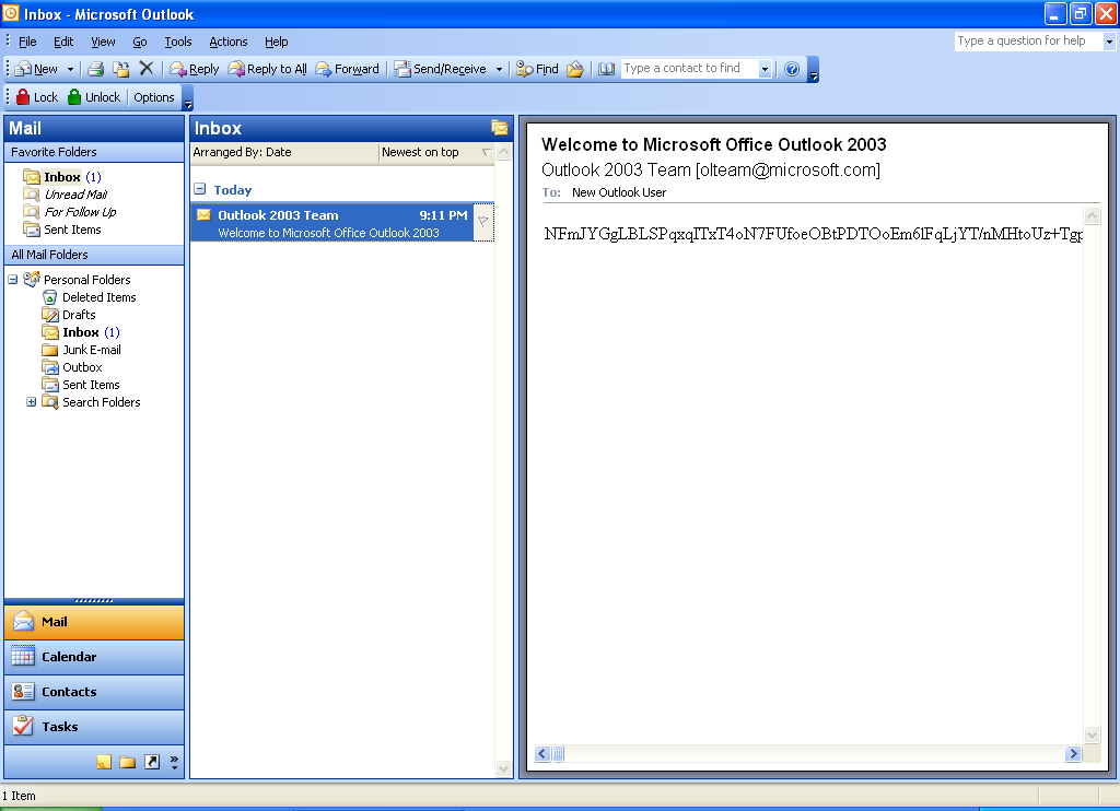 OutLock for Outlook 1.2 software screenshot