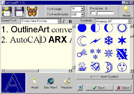 OutlineArt 1.9 software screenshot