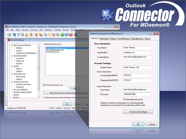 Outlook Connector for MDaemon 2.2.5 software screenshot