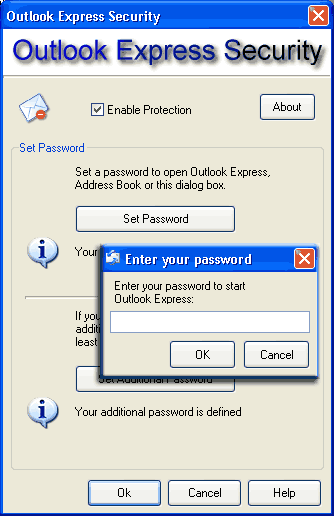 Outlook Express Security 2.37 software screenshot