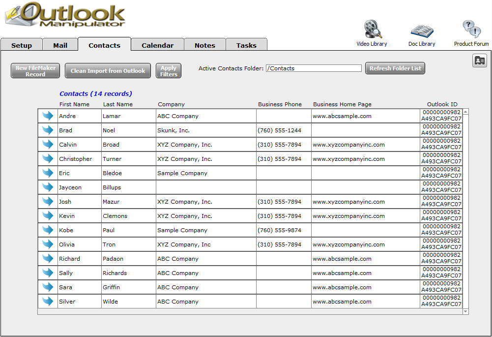 Outlook Manipulator 6.0.0.0 software screenshot