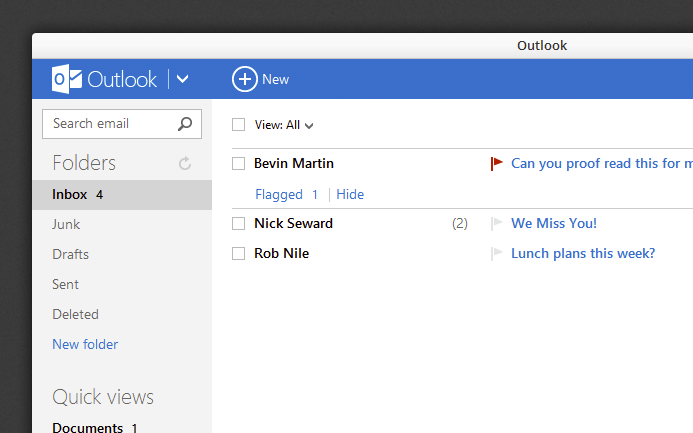 Outlook for Pokki 1.0 software screenshot