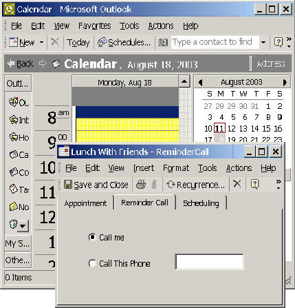 OutlookReminder 1.0 software screenshot