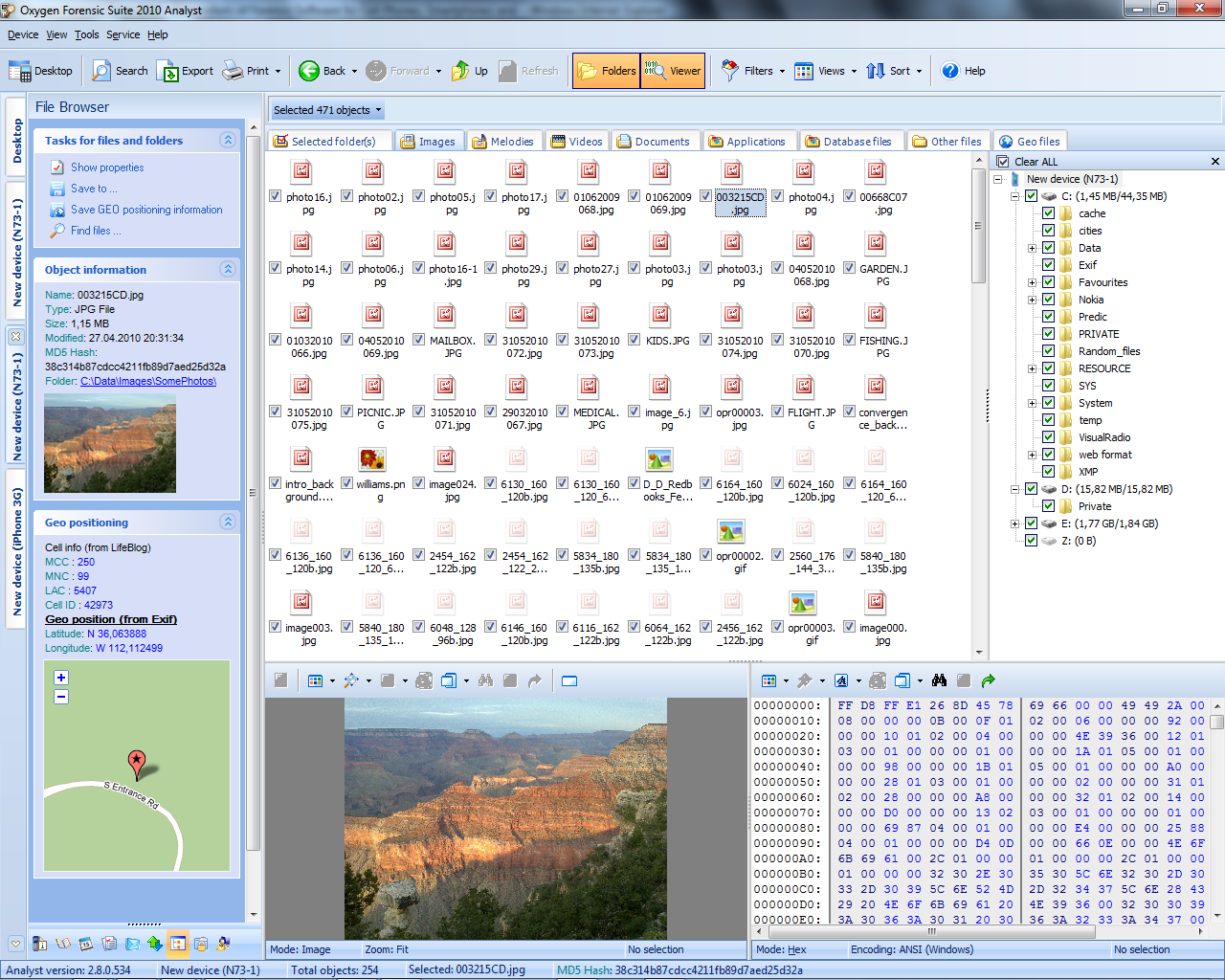 Oxygen Forensic Suite 2015 7.1.0.200  software screenshot