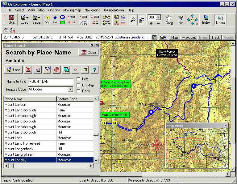 OziExplorer 3.95.6f software screenshot