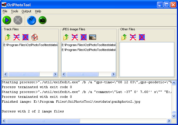 OziPhotoTool 2.8 software screenshot