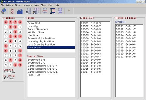 P34 Lotto 2.02 software screenshot