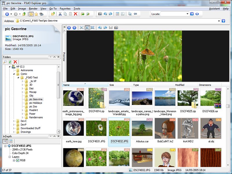 P3dO Explorer 2.4 software screenshot