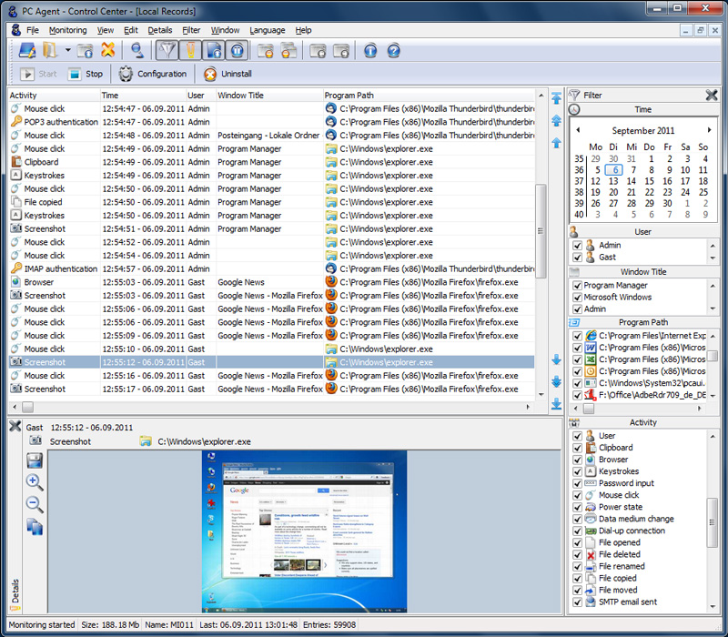 PC Agent 8.16.0.0 software screenshot