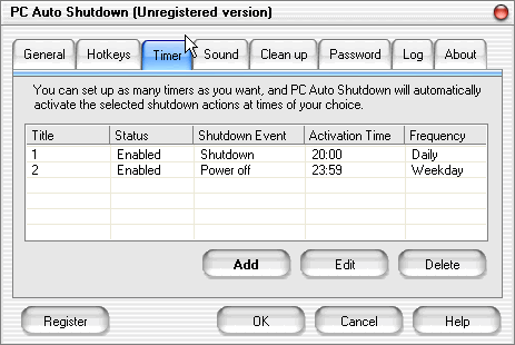 PC Auto Shutdown 6.5 software screenshot