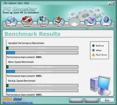PC Booster - Max Memory 5.9 software screenshot