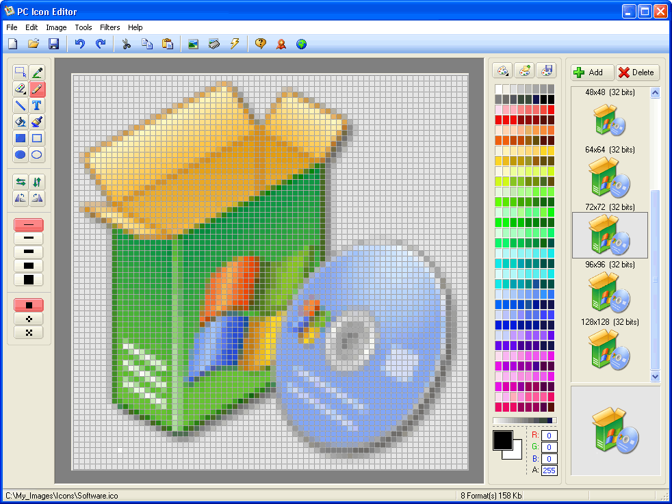 PC Icon Editor 3.6 software screenshot