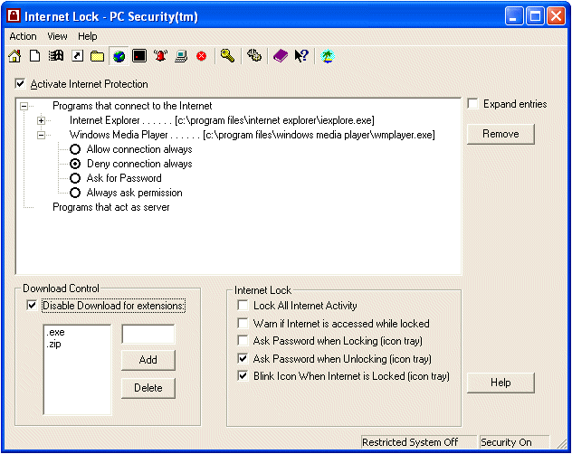 PC Security 6.4 software screenshot