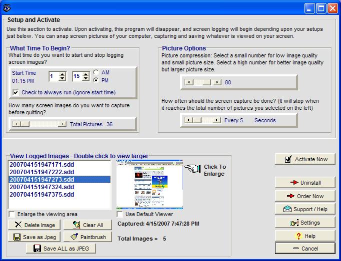PC Spy 2.46d software screenshot