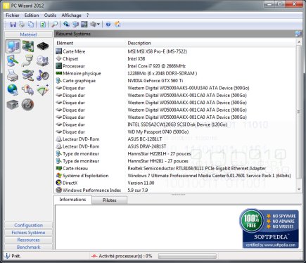 PC Wizard 2014 2.14 software screenshot