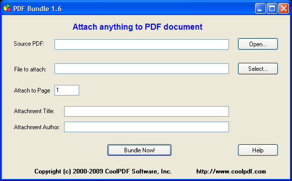 PDF Bundle 2.0 software screenshot