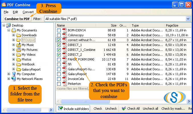 PDF Combine 5.1.101 software screenshot