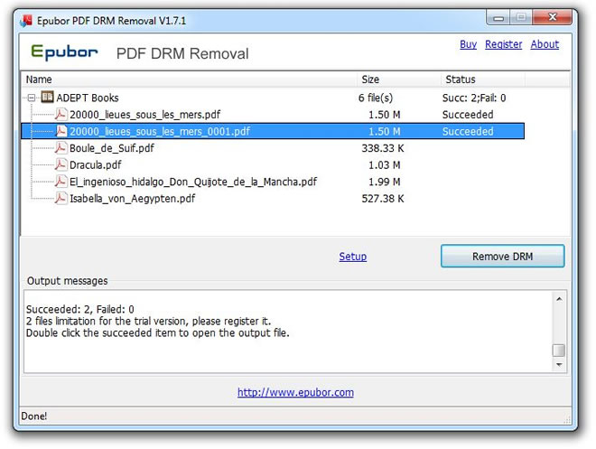 PDF Drm Removal 1.8.4 software screenshot