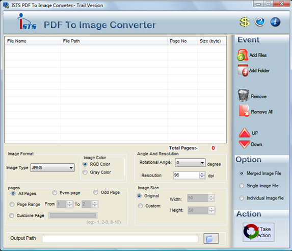 PDF File to Images Converter 2.8.0.4 software screenshot