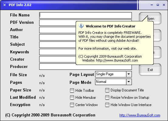 PDF Info 2.02 software screenshot