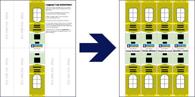 PDF Luggage Tag Tool 2.5 software screenshot
