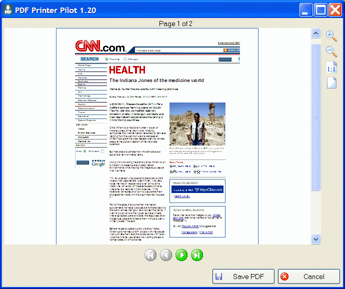PDF Printer Pilot Pro 1.42 software screenshot