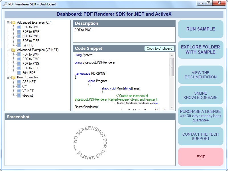 PDF Renderer SDK 8.2.0.2697 software screenshot