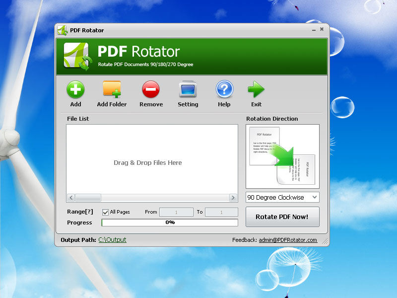 PDF Rotator Portable 1.0.0 software screenshot