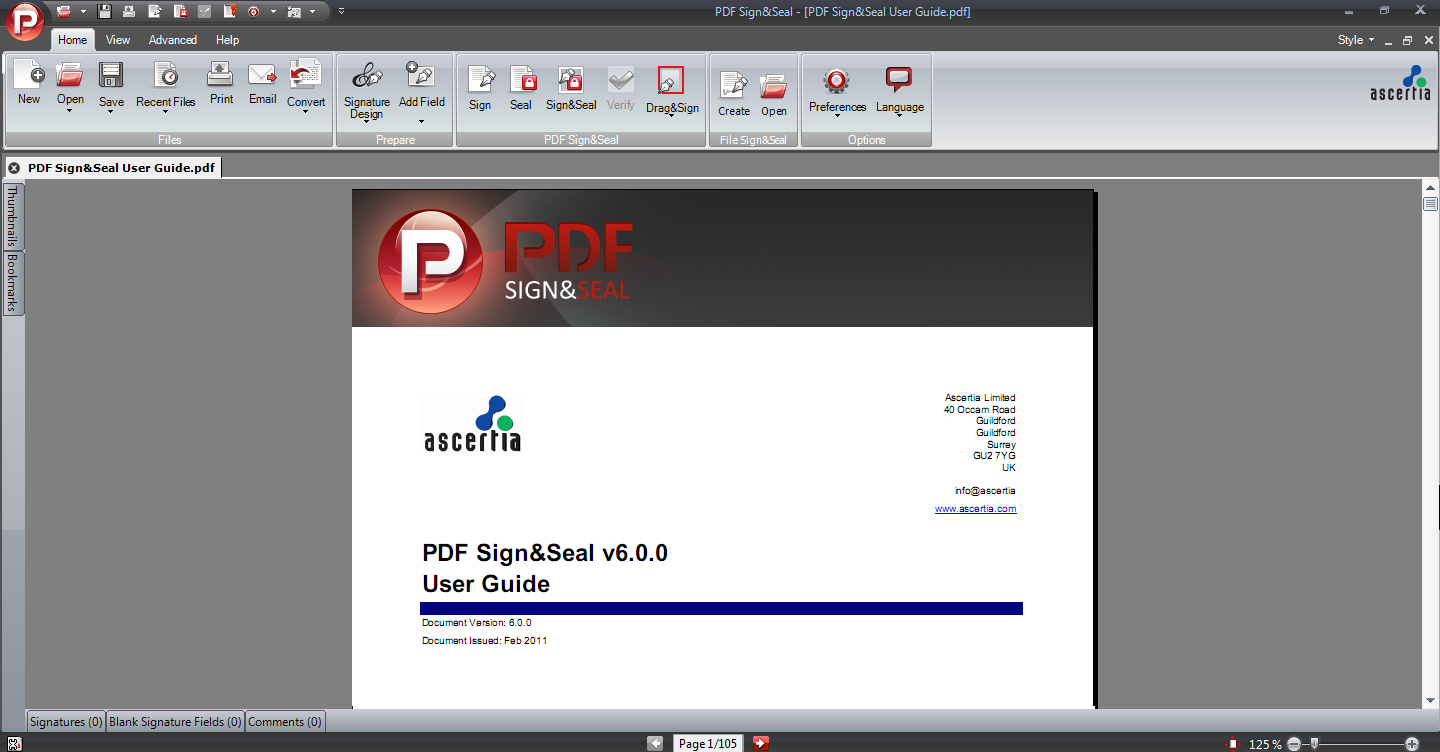 PDF Sign&Seal 6.4.2.14061201 software screenshot