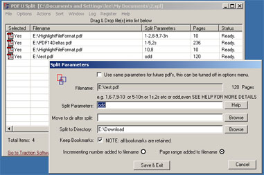 PDF U Split Desktop Edition 1.17 software screenshot
