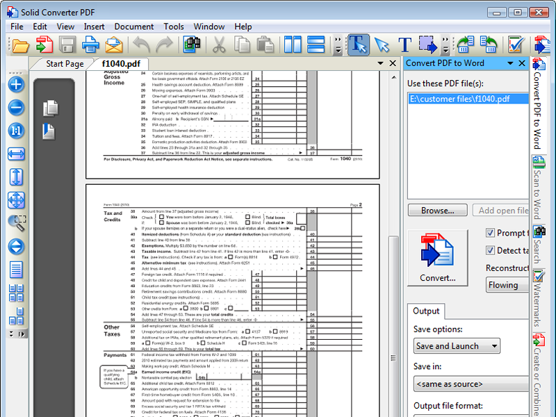 PDF to Word | Solid Converter PDF 7 software screenshot