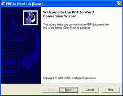 PDF-to-Word 3.1 software screenshot