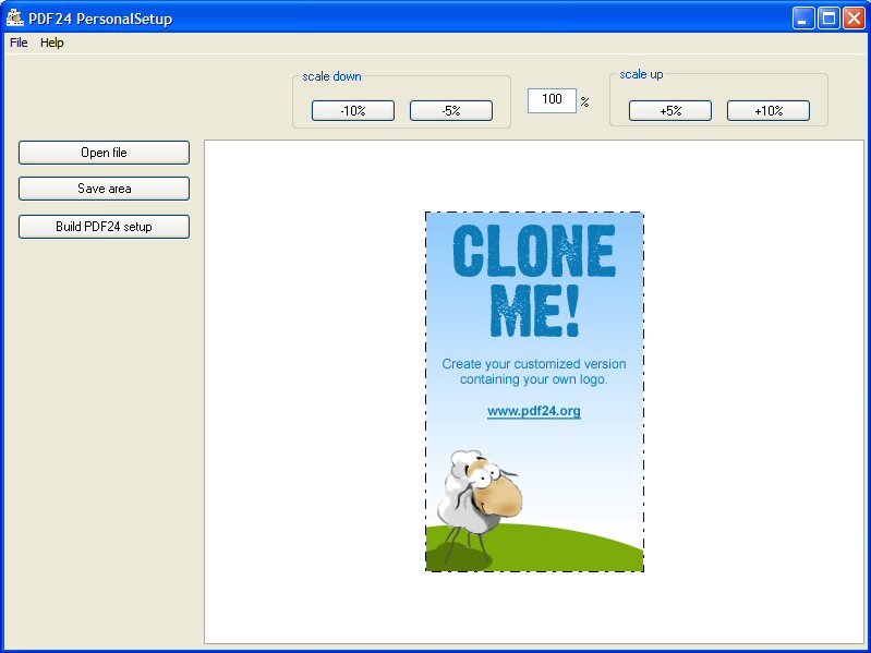 PDF24-personalizer 1.0 software screenshot