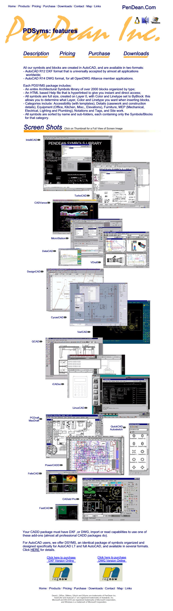 PDSYMS DXF Symbols Library 3.0 software screenshot