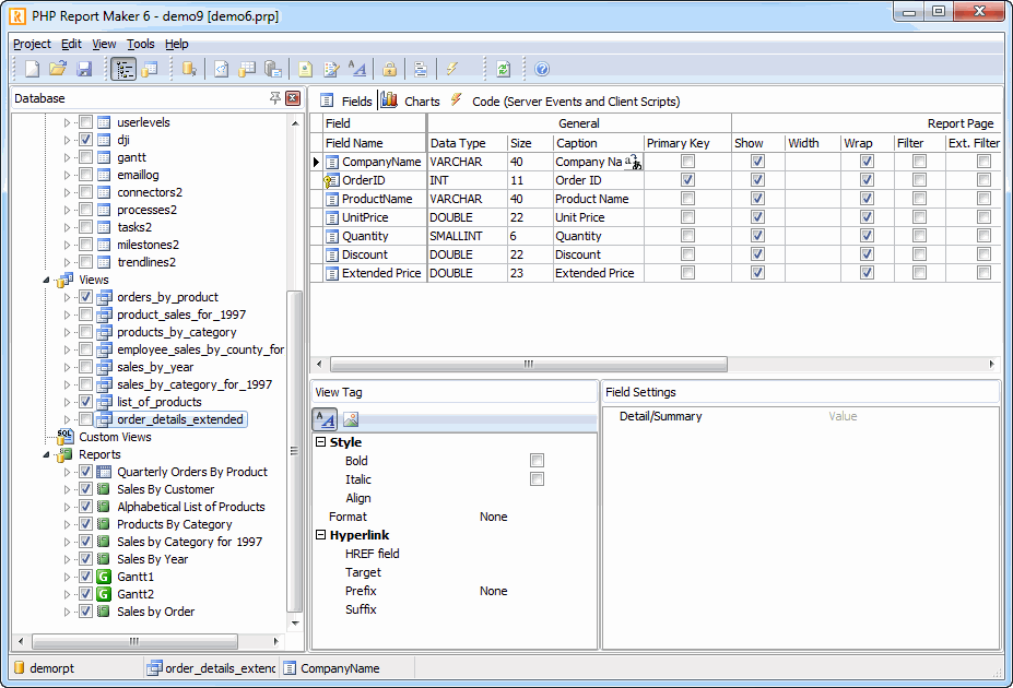 PHP Report Maker 10.0.1 software screenshot