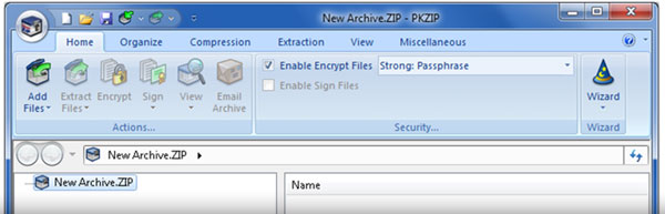 PKZIP 14.20.0015 software screenshot