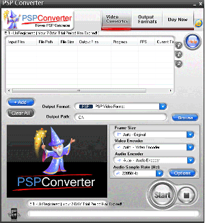 PSP Converter 6.41 software screenshot