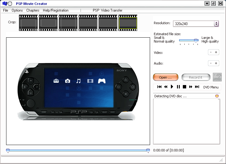 PSP Movie Creator Pro 3.6 3.6 software screenshot