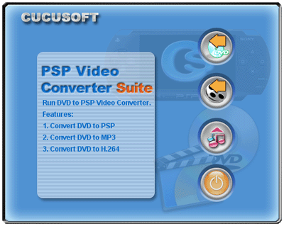 PSP Video Converter + DVD to PSP Suite 3.25 software screenshot