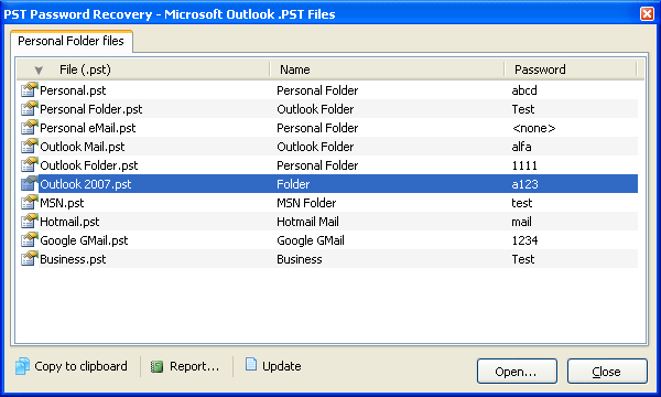 PST Password Recovery 1.0.2 software screenshot