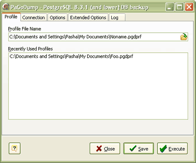 PaGoDump - PostgreSQL 9.4.2 software screenshot