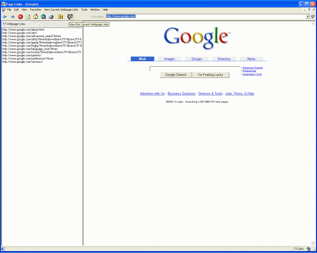 Page Links 1.0 software screenshot