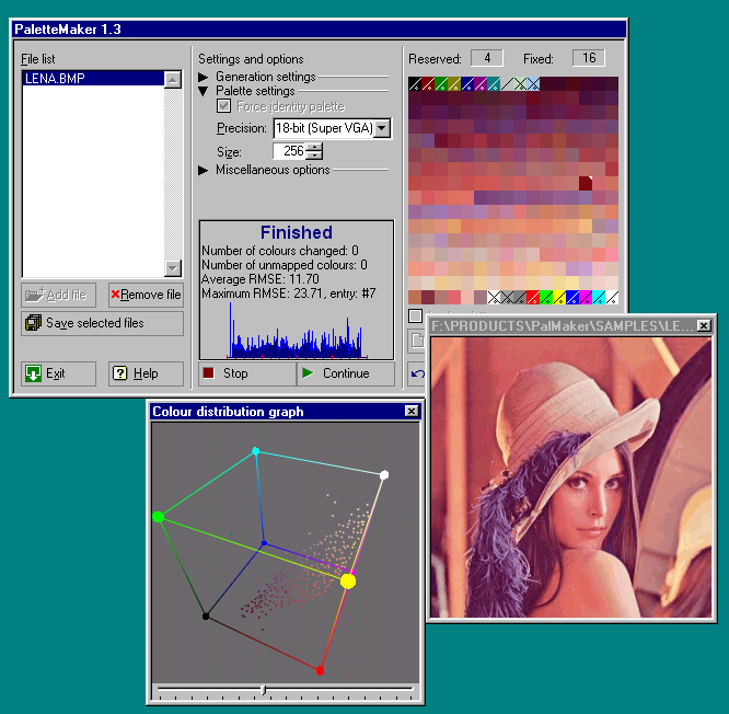 PaletteMaker 1.5.4108M software screenshot