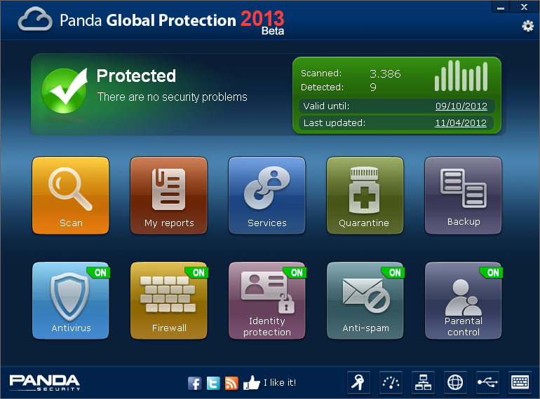 Panda Global Protection 2016 17.0.1 software screenshot