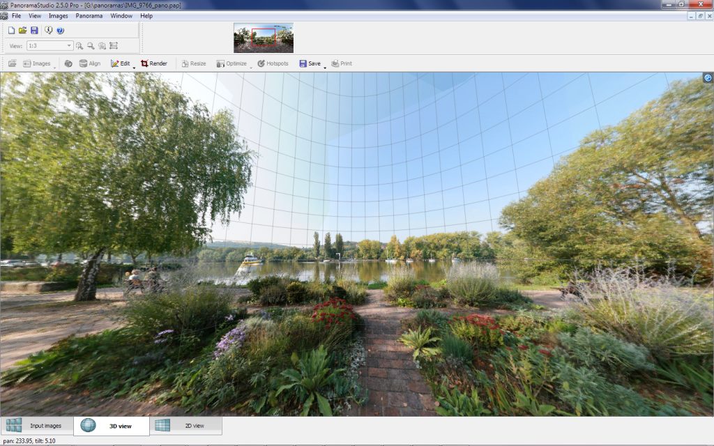 PanoramaStudio Pro 3.0.1 software screenshot