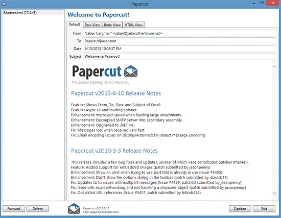 Papercut 2013.06.10 software screenshot