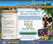 Paradise 8 Casino by Online Casino Extra 2.0 software screenshot
