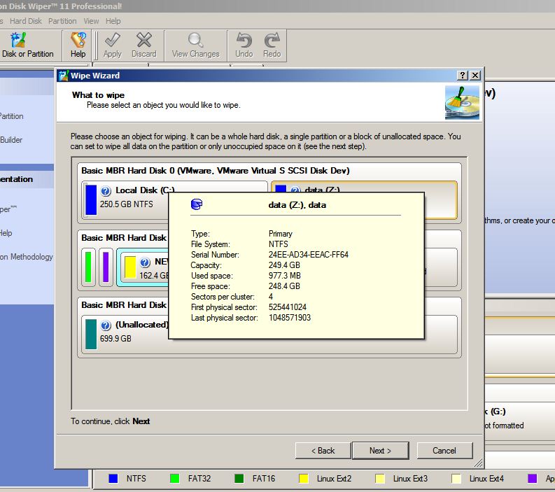 Paragon Disk Wiper Professional 15 10.1.25.328  software screenshot